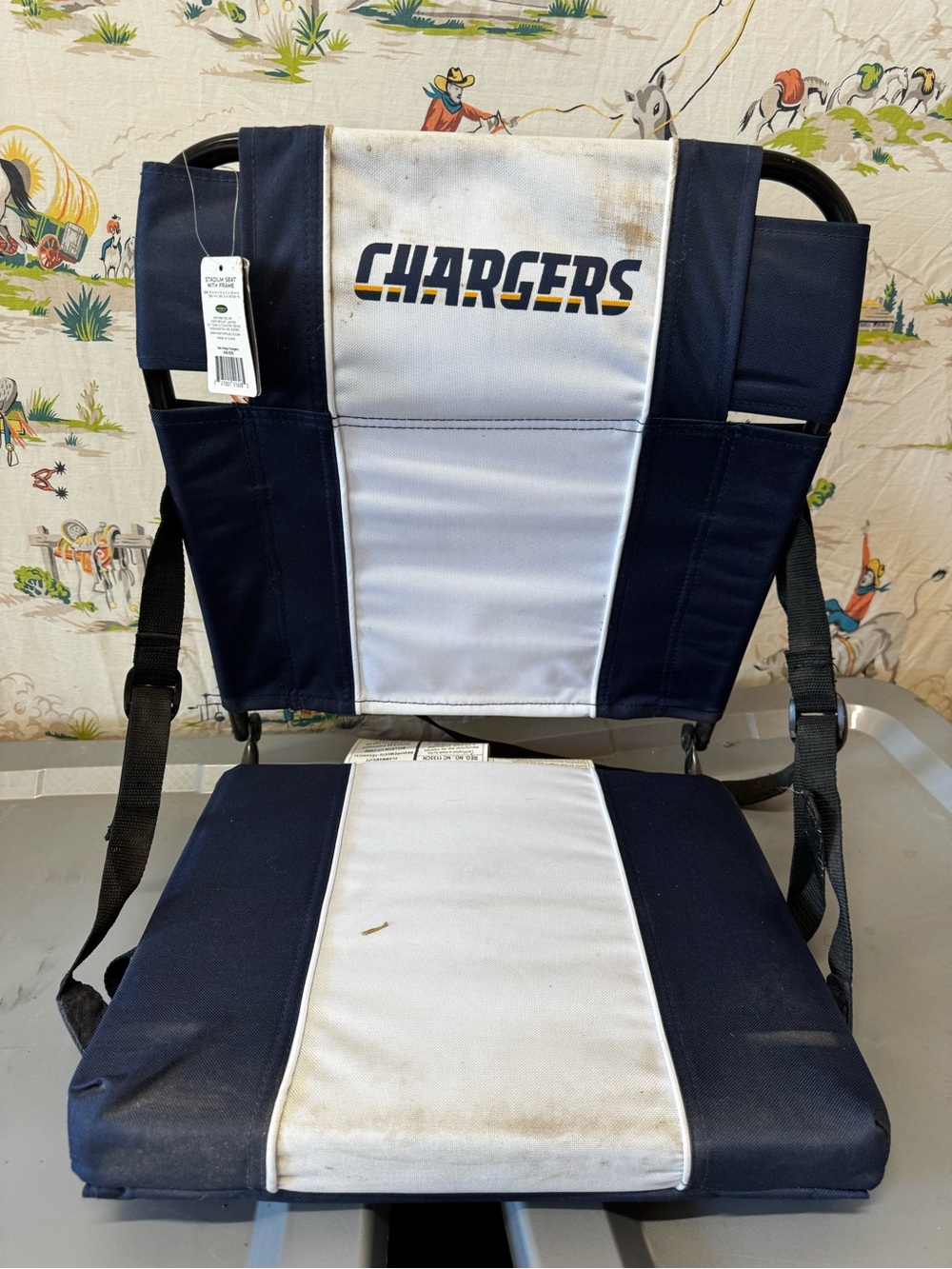 NFL Chargers Navy and White Stadium Seat - Official Team Design